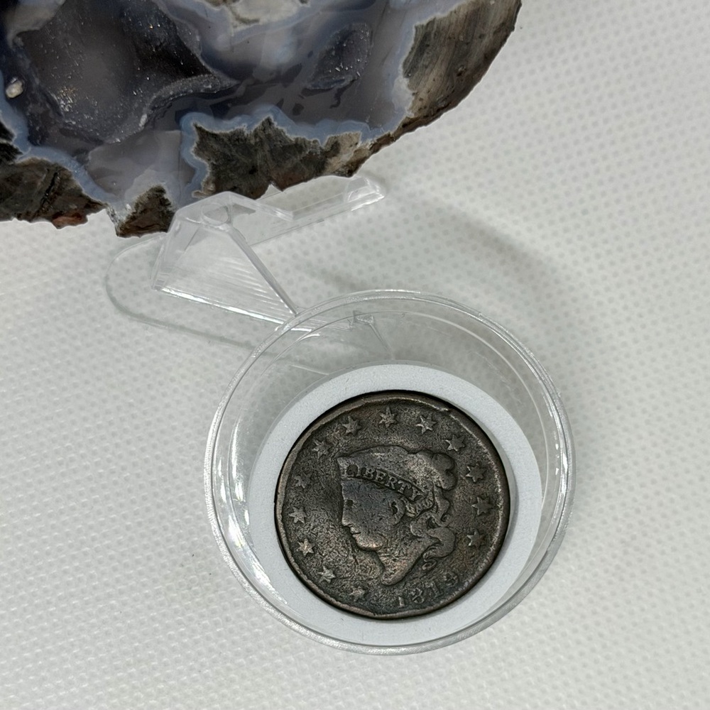 Vintage Authentic 1819 U.S. Mint Large One Cent Coin